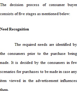 Writing Assignment 1 - Consumer Decision-Making Process